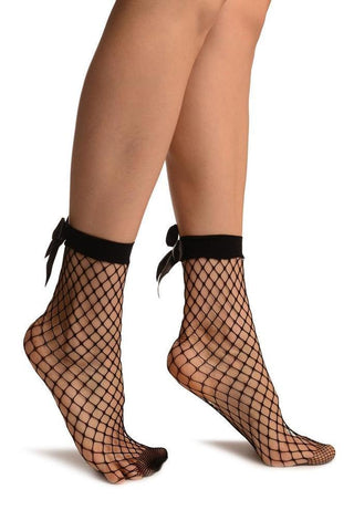 Bow Detail Fishnet Socks